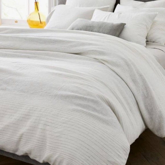 West Elm Bedding West Elm European Flax 0 Linen Graduated Stripe